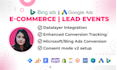 google ads conversion set up, bing microsoft ads tracking, lead event, gtm, ga4