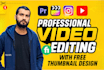 do youtube video editing with thumbnails and captions