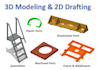 design 3d model with 2d drafting