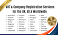 do company registration, file vat gst in canada, germany, eu, uk, malta