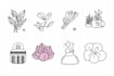 draw line art vector icons illustration doodles