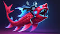 do monster fish and skeleton rider logo with source file
