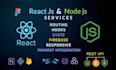 be your full stack web developer using node js and react js