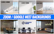 design zoom and google meet virtual background