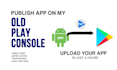publish your app on my old google play console with rent