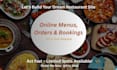 create a restaurant with menu, ordering and reservations