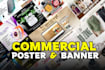 do attractive commercial poster banner