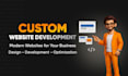 do custom website development full stack website front end web developer