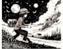 create artistic linocut illustration