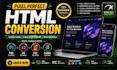 convert PSD to HTML, xd to html, figma to HTML, pdf to HTML