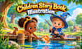draw children book illustration and 3d children book illustrations