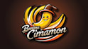 create modern banana cinnamon logo free source file