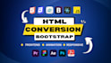 convert psd to html, xd to html, figma to html conversion responsive bootstrap