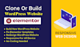 create or clone a modern wordpress site with elementor pro and custom code