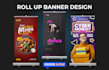 design roll up banner and retractable banner