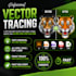 manually vector trace logo, image, sketch into al, eps,cdr