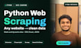do python web scraping, data scraping and data extraction from any website