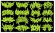 create death metal logo with texture and chrome effect
