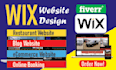 design a stunning restaurant wix website, blog website