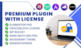 install elementor pro, crocoblock, wp rocket, rankmath with valid license
