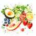 paint digital food illustration