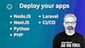 deploy and setup nodejs nextjs python PHP laravel ci cd pipeline github vps