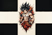 make custom tattoo design hand draw in realist, anime style
