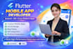 do mobile app development for ios and android, flutter apps