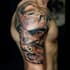 create sleeve tattoo design in geometric style