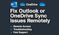 fix outlook or onedrive sync issues remotely