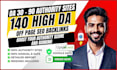 boost your google ranking with 140 high da off page SEO backlinks