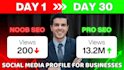 setup social profile pages with proper optimization and SEO content to stand out