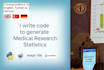 write code to generate medical research statistics