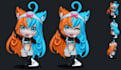 create cute 3d chibi character model, 3d vtuber avatar and 3d print model