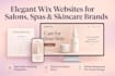beauty salon wix website, spa wix website design,  skincare wix website