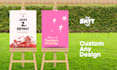 design welcome sign for birthday party on canva