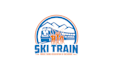 deign powerful elegant ski train logo
