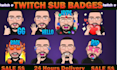 design twitch bit badge text emote static emote sub badge