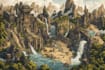 map illustration map design 3d isometric fantasy map