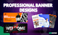 design a professional banner, slider, and web ad