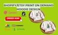 create trendy, high selling print on demand sweatshirt designs