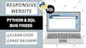 develop a responsive website using HTML, CSS and python