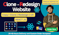 copy clone website or redesign website with react, tailwind CSS , jsx tsx