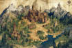 create a festival map illustration, fantasy map, city map,