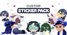 draw custom sticker pack for you