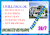 be your architect, draftsman for house plans, autocad 2d floor plan