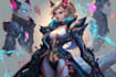 design cyberpunk and fantasy character splash art
