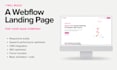 develop a responsive webflow saas landing page