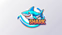 do creative shark mascot logo in 1 day