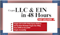 register your crypto llc and ein within 48 hours